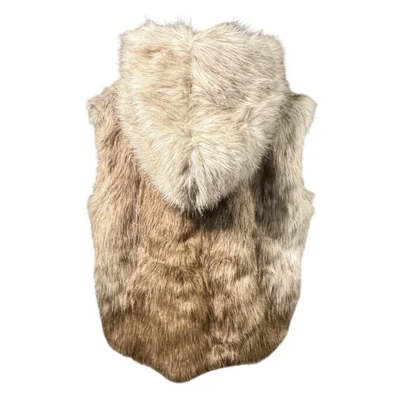 a new day Faux Fur Vest in Brown and Cream - Picture 2 of 10